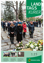 Kranzniederlegung am Mahnmal im Park der Opfer des Faschismus in Chemnitz