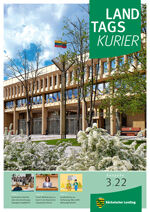 Landtagskurier, Ausgabe 3/22, Titel: historisches Parlamentsgebäude der Republik Litauen in Vilnius