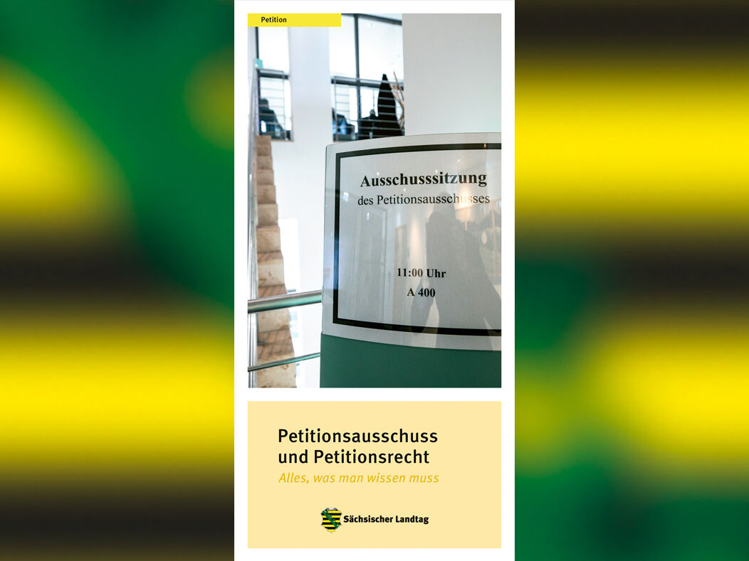 Titel des Faltblattes des Petitionsausschusses