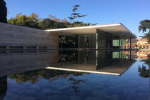 Außenansicht des Deutschen Pavillons in Barcelona