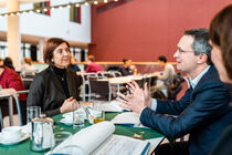 Gespräch in der Mensa der Universität Leipzig mit Dr. Andrea Dierkhof