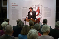 Landtagspräsident Dr. Matthias Rößler eröffnete die Ausstellung mit einem Grußwort.
