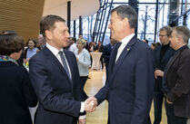 Landtagspräsident Dr. Rößler mit Ministerpräsident Kretschmer