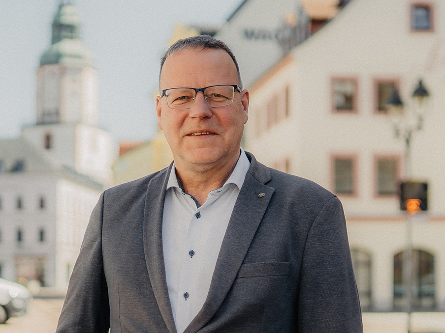 Porträt Lars Kuppi auf dem Markt von Döbeln