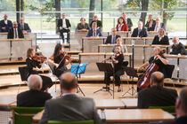 Blick auf die Musiker, die den Festakt musikalisch begleiteten 