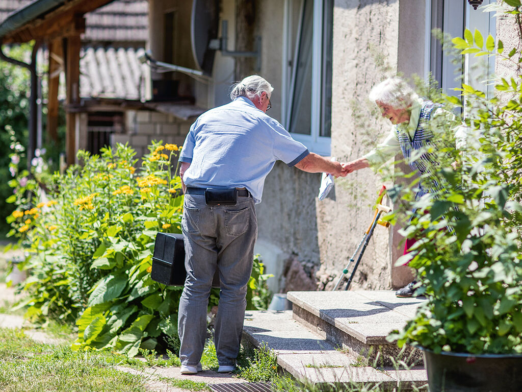 Hausbesuch eines Landarztes